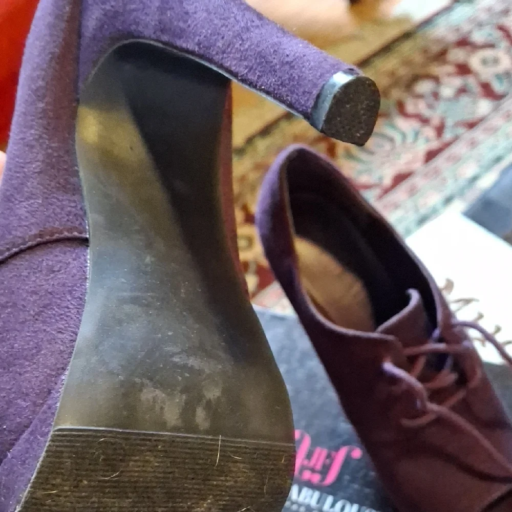 JustFab Purple Lace-Up Heels